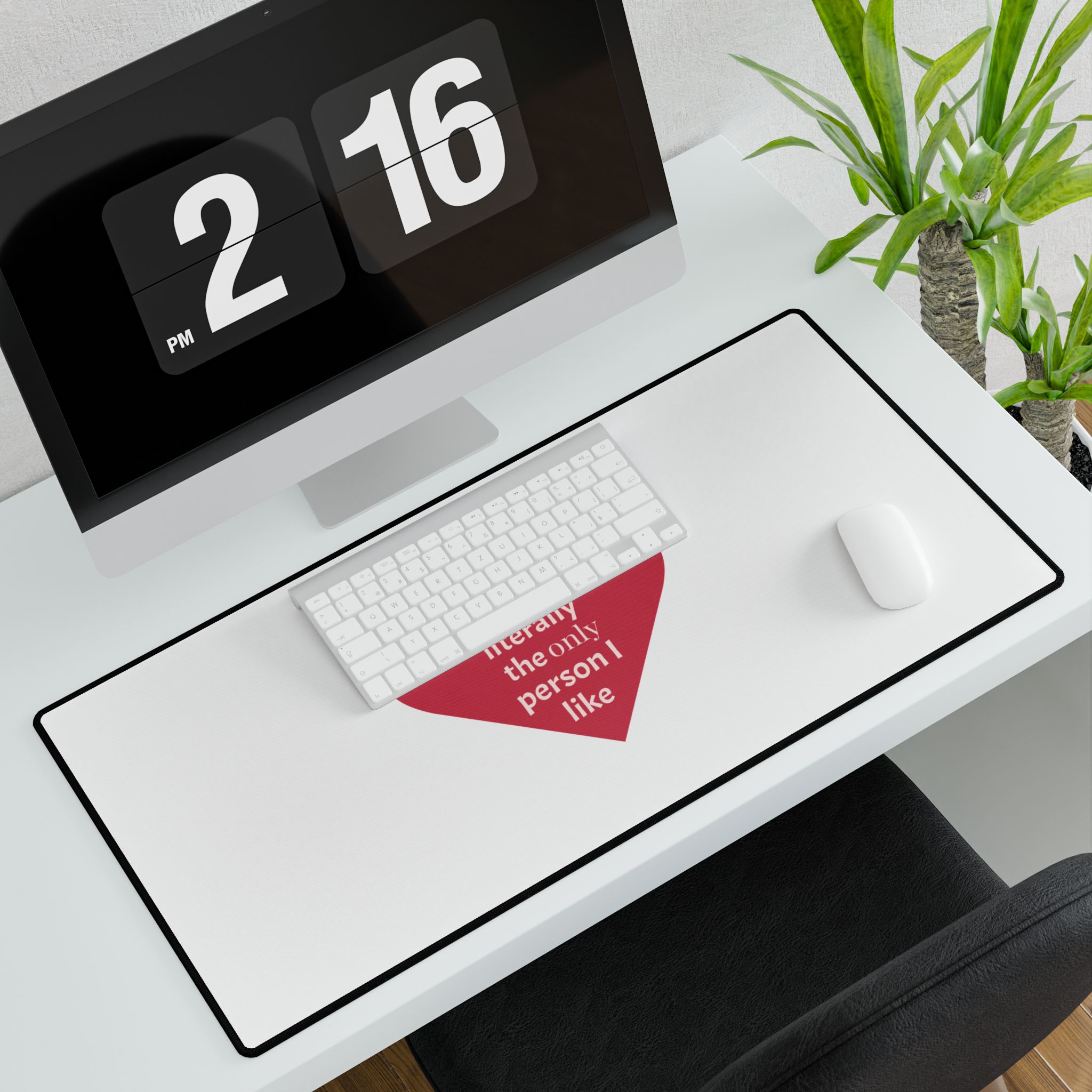 Personalized Heart Desk Mat - Perfect Gift for Loved Ones, Home Office Decor